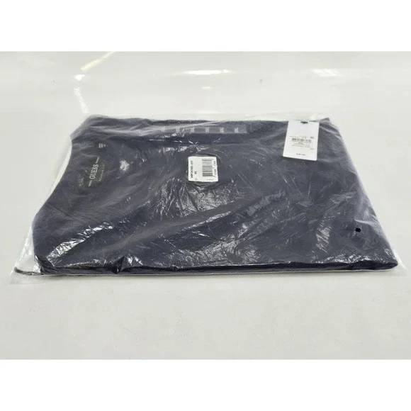NWT Guess Mens Short Sleeve Small Triangle Knit Shirt Sz XXL - Summer Night Blue - Picture 11 of 12